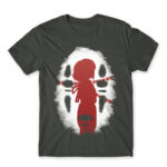 Chihiro Mask Dark Grey Men's Tee for Anime, Spirited Away