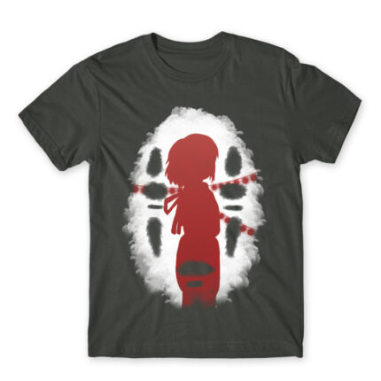 Chihiro Mask Dark Grey Men's Tee for Anime, Spirited Away