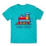 Choo-choo Atoll Blue Men's T-shirt for Train Conductor, Work