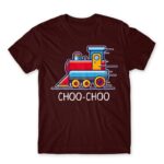 Choo-choo Burgundy Men's Tee for Train Conductor, Work