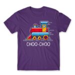 Choo-choo Dark Purple Men's Tee for Train Conductor, Work