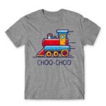 Choo-choo Grey Melange Men's T-shirt for Train Conductor, Work