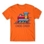 Choo-choo Orange Men's Tee for Train Conductor, Work