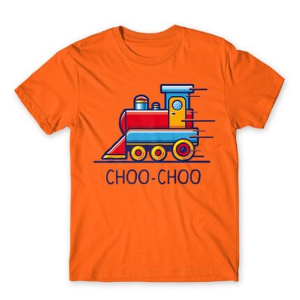 Choo-choo Orange Men's Tee for Train Conductor, Work