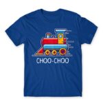 Choo-choo Royal Blue Men's Tee for Train Conductor, Work