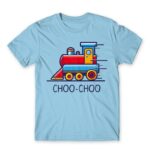 Choo-choo Sky Blue Men's T-shirt for Train Conductor, Work