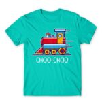 Choo-choo Turquoise Men's T-shirt for Train Conductor, Work