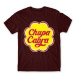 Chupacabra Burgundy Men's T-shirt for Brand Parody, Funny