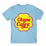 Chupacabra Sky Blue Men's Tee for Brand Parody, Funny