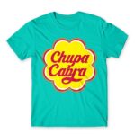 Chupacabra Turquoise Men's T-shirt for Brand Parody, Funny
