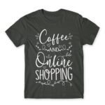 Coffee and Online Shopping Dark Grey Men's Tee for Funny, Shopping