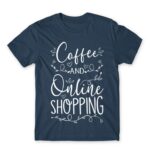 Coffee and Online Shopping Denim Men's Tee for Funny, Shopping