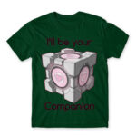 Companion Cube Bottle Green Men's T-shirt for Anime, Portal