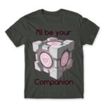 Companion Cube Dark Grey Men's Tee for Anime, Portal