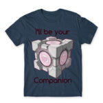 Companion Cube Denim Men's T-shirt for Anime, Portal