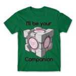 Companion Cube Kelly Green Men's T-shirt for Anime, Portal