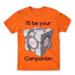 Companion Cube Orange Men's Tee for Anime, Portal