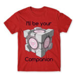 Companion Cube Red Men's Tee for Anime, Portal