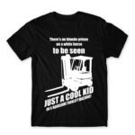 Cool kid on a forklift Black Men's Tee for Forklift Driver, Work
