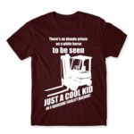 Cool kid on a forklift Burgundy Men's T-shirt for Forklift Driver, Work