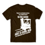 Cool kid on a forklift Chocolate Men's T-shirt for Forklift Driver, Work