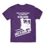 Cool kid on a forklift Dark Purple Men's T-shirt for Forklift Driver, Work