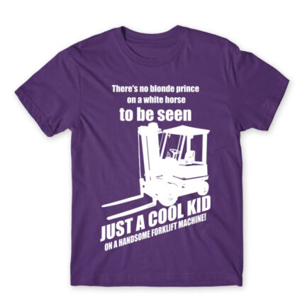 Cool kid on a forklift Dark Purple Men's T-shirt for Forklift Driver, Work