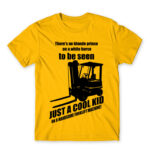 Cool kid on a forklift Gold Men's T-shirt for Forklift Driver, Work