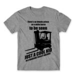 Cool kid on a forklift Grey Melange Men's Tee for Forklift Driver, Work