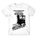 Cool kid on a forklift White Men's T-shirt for Forklift Driver, Work