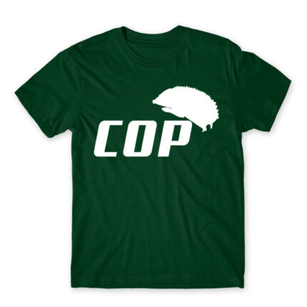 Cop Bottle Green Men's Tee for Police, Work
