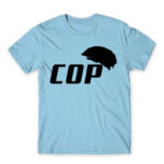 Cop Sky Blue Men's T-shirt for Police, Work