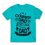 Coruier dad Atoll Blue Men's T-shirt for Courier, Work