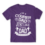 Coruier dad Dark Purple Men's T-shirt for Courier, Work