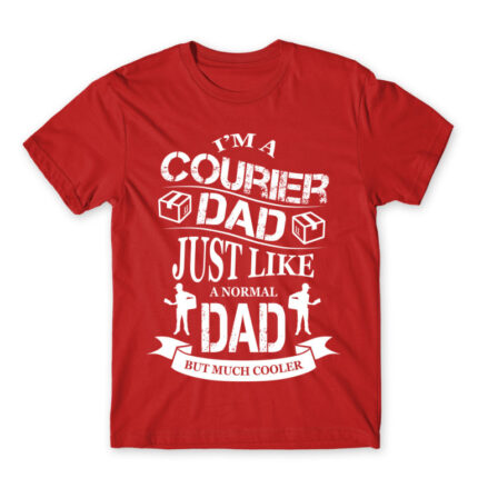 Coruier dad Red Men's T-shirt for Courier, Work