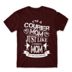 Coruier mom Burgundy Men's T-shirt for Courier, Work