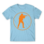 Counter Strike logo Sky Blue Men's Tee