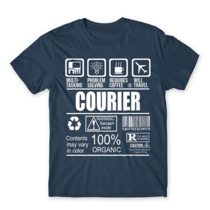 Courier facts Denim Men's T-shirt for Courier, Work