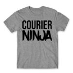 Courier ninja Grey Melange Men's T-shirt for Courier, Work