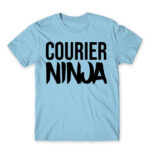 Courier ninja Sky Blue Men's T-shirt for Courier, Work