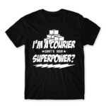 Courier superpower Black Men's T-shirt for Courier, Work