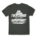 Courier superpower Dark Grey Men's Tee for Courier, Work