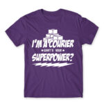 Courier superpower Dark Purple Men's Tee for Courier, Work