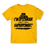 Courier superpower Gold Men's T-shirt for Courier, Work