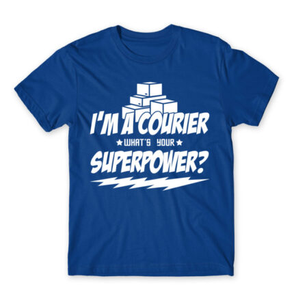 Courier superpower Royal Blue Men's Tee for Courier, Work
