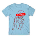 Creepy Yato Sky Blue Men's Tee for Anime, Noragami