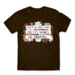 Crying is for simple Women Chocolate Men's Tee for Funny, Shopping