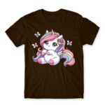 Cute Little Unicorn Chocolate Men's Tee for Anime, Original Art