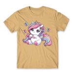 Cute Little Unicorn Sand Men's Tee for Anime, Original Art