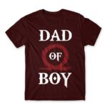 Dad of boy Burgundy Men's T-shirt